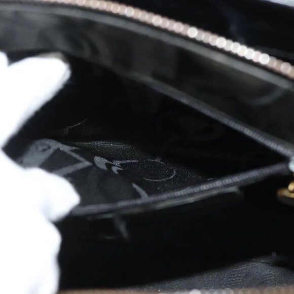 Salvatore Ferragamo Gancini Shoulder Bag Leather Black Gold Auth - Picture 12 of 16